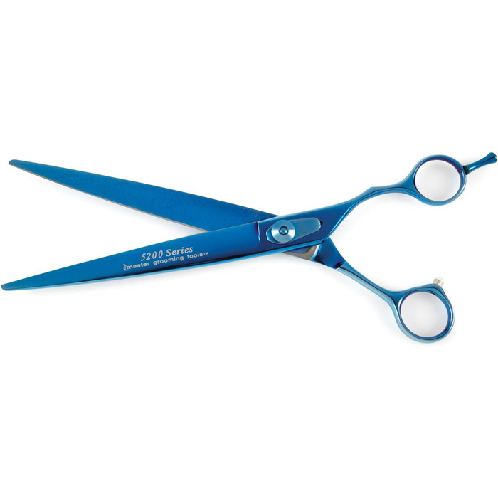 Ножиці для грумінгу Master Grooming Tools 5200 Blue Titanium – професійні ножиці для догляду за шерстю собак, 42 зубчики, 16.5 см