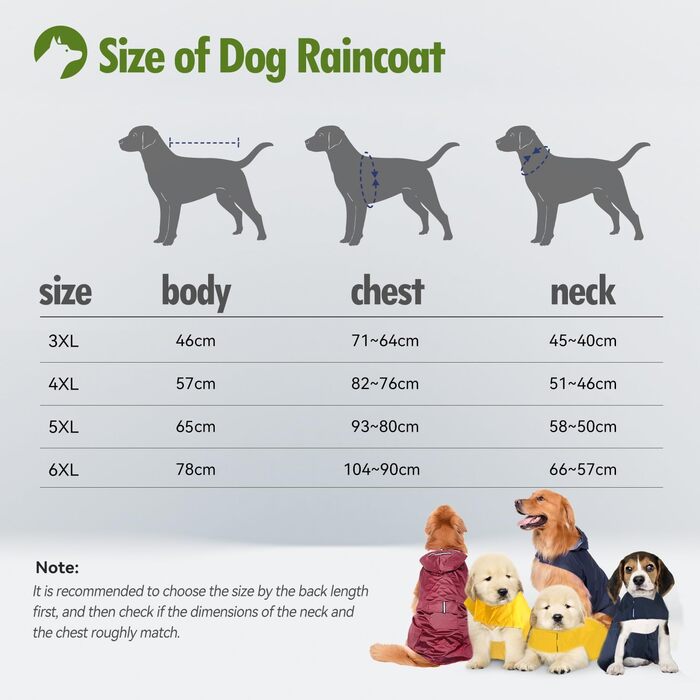 Дощовик для собак Zellar Hunderegenmantel з капюшоном, отвором для коміра та світловідбиваючими смугами, ультралегкий, дихаючий, 100% водонепроникний, синій, 6XL