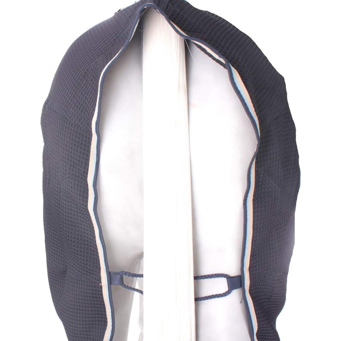 Попона Horseware Rambo Techni Waffle Cooler 140 см, Navy, Beige/Baby Blue & Navy
