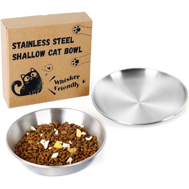 Набори мисок для котів Petdream: нержавіюча сталь, глибокі, з антиковзною основою, легко миються (15 см), 6 шт.