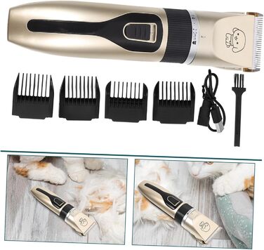 Електричний триммер для собак Yardwe - тиха та безпечна машинка для грумінгу тварин з титановим лезом