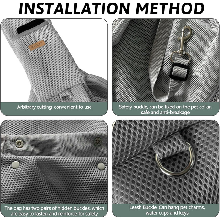 Сумка-переноска для собак, чорна. Зручна переноска для вигулу та подорожей з регульованим плечовим ременем та передньою кишенею