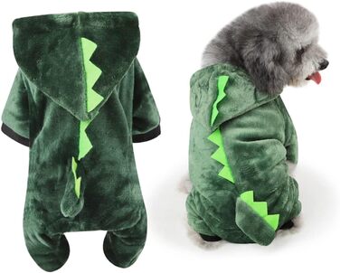 Костюм для собак - динозавр (зелений, xl) FRCOLOR - 3 шт. для свят, фотосесій та повсякденного носіння