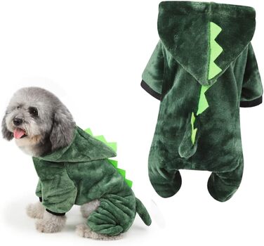 Костюм для собак - динозавр (зелений, xl) FRCOLOR - 3 шт. для свят, фотосесій та повсякденного носіння