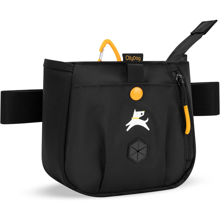 ОлліДог Backcountry Tagestasche: Сумка для ласощів та відходів для собак, з відсіком для кульок, на пояс (Raven S'25)