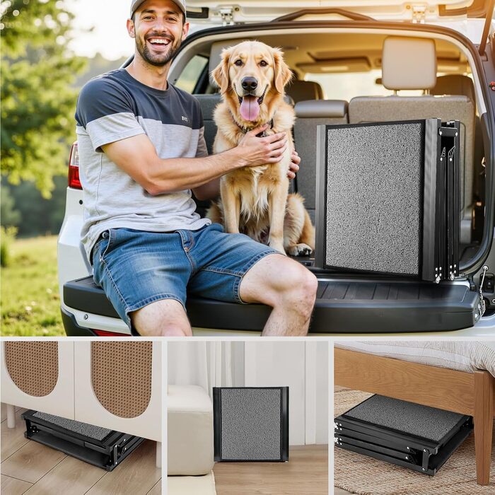 Рампа для собак Gimars 180 см, складана, для авто, вантажівок та SUV, до 110 кг