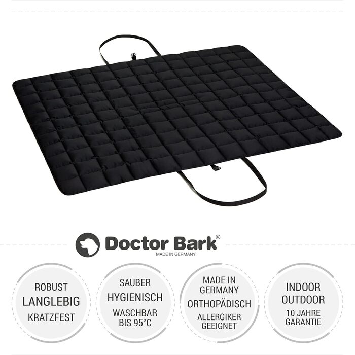 Сумка для подорожей з собакою Doctor Bark: практична ковдра, підходить для алергіків, 95°C, чорний, XL