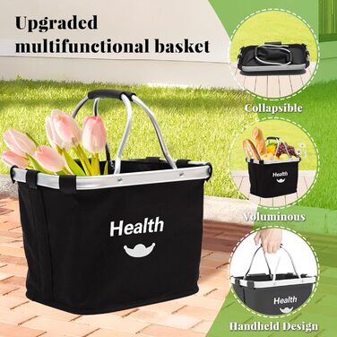 Складаний велосипедний кошик на кермо для собак, покупок, пікніків. З адаптером для керма