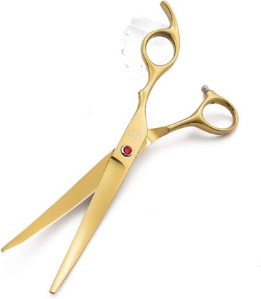Професійний набір для стрижки собак Moontay: 4 ножиці (прямі, вигнуті вгору, вигнуті вниз, фінішна), JP Edelstahl, золото