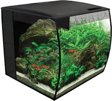 Нано акваріум Fluval Flex 34 л, чорний, з електронагрівачем 50 Вт для прісної води, для акваріумів до 60 л
