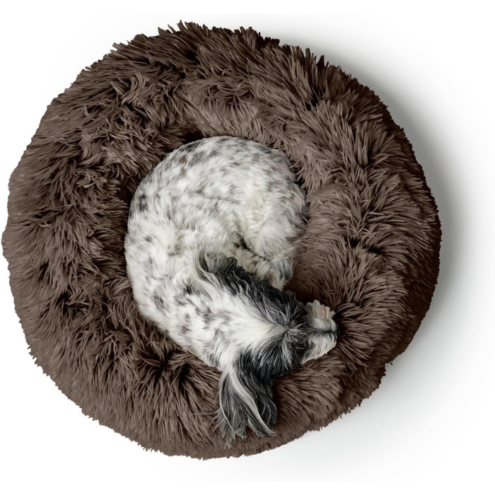 Кішечкове та собаче ліжко Hunter LOPPA, м'яке, з антиковзною основою, можна прати при 30°C, коричневий, розмір L