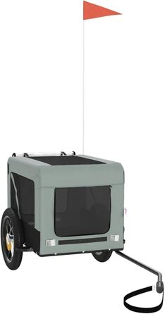 Причіп для велосипеда ZEYUAN для собак сірий та чорний, оксфордська тканина та залізо