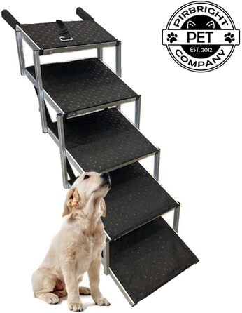 Складана переносна драбина для собак у багажник, для собак, сходинки, рампи для собак великих, середніх та маленьких порід, легка, складна, для автомобілів, SUV, вантажівок