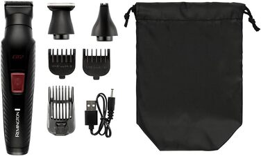 Мультитриммер Remington G12 [12-в-1]: для волосся, бороди, тіла, вух та носа. З 6 насадками, самозагострювані леза, акумуляторний. PG2120