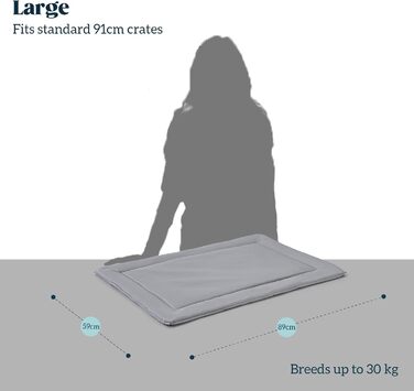 Килимок для собак у переноску Cybarmour - стійкий до гризіння, водонепроникний, великих порід, 89x59 см