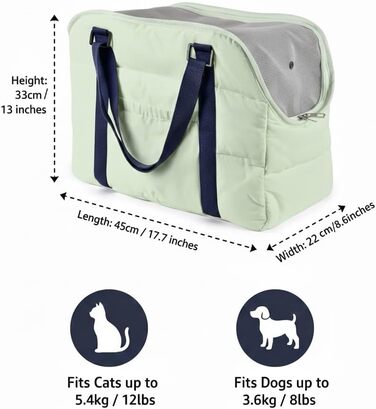 Сумка-переноска для собак Quppa: зручна та безпечна, зелена
