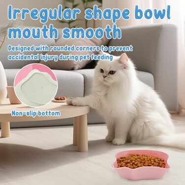 Набір мисок для котів (6 шт.) - антиковзні миски для корму та води для маленьких тварин | Зносостійкі, легко миються миски для кошенят | Сучасний дизайн у різних кольорах