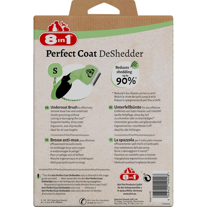 Щітка для собак DeShedder L 8-в-1: видалення підшерстка для великих собак (коротко- та довгошерстих)