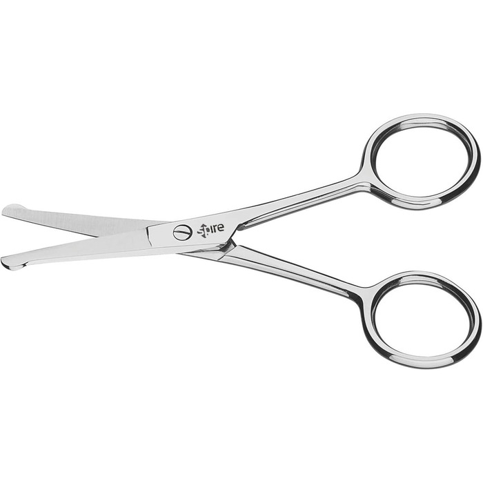 Ножиці для грумінгу тварин Spire Tools з нержавіючої сталі - безпечна кругла насадка для собак та котів, стрижка шерсті, вусів, бороди та вух - тупе лезо для дитячих нігтів та обрізання ниток