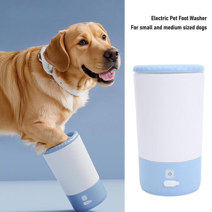 Електричний мийник лап для собак та котів Fockety - рожевий/блакитний