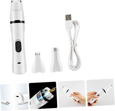 Електричний триммер для шерсті тварин Kisangel для собак та котів, USB, тихий, з безпечним ножем, для догляду та подорожей