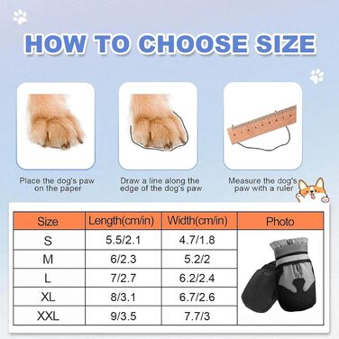 Водонепроникні собачі черевики з відбиваючими ременями, 4 шт., сірі, XL - захист лап для собак