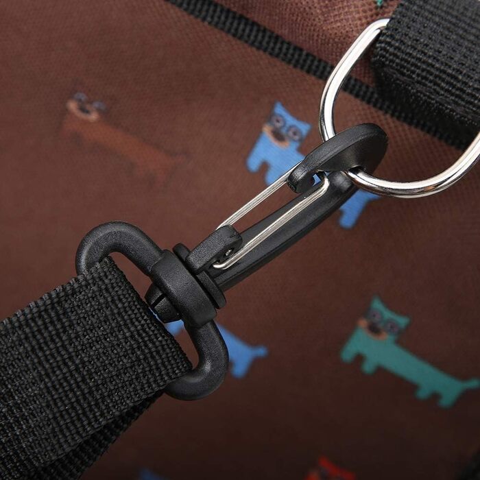 Зручний автокрісло для собак Lyrlody, 3-в-1, з підсумком, дихаючий, з ременями безпеки (колір: коричневий)