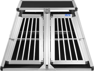 Транспортний бокс для собак Transportbox N52, алюмінієвий, 110x107x67 см з перегородкою та аварійним виходом