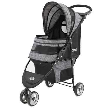 Візок для собак Innopet Buggy Avenue сірого кольору з дощовим захистом