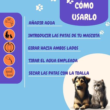 Очищувач для лап собак - гігієна для подушечок лап (Синій, L)