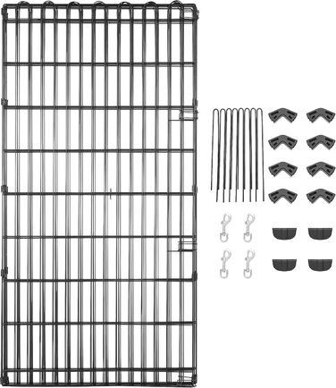 Клітка-вольєр для собак та інших тварин Amazon Basics, металева, складна, 91 x 122 см