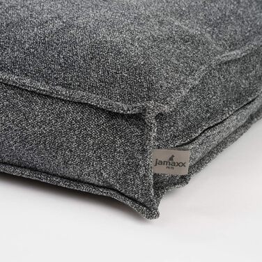 JAMAXX Преміум подушка для собак ортопедична, 120x90 см, сіра, знімний чохол з Chinille