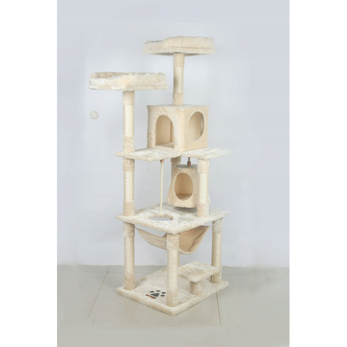 Високий когтеточка-комплекс для котів: лежанка та стовпчик для дряпання, вежа Drapaczek 161 - 220 см