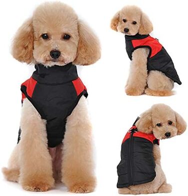 Теплий зимовий одяг для собак Idepet: водонепроникна куртка для собак маленьких, середніх та великих порід (XL, Червоний)
