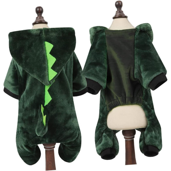 Костюм для собак - динозавр (зелений, xl) FRCOLOR - 3 шт. для свят, фотосесій та повсякденного носіння