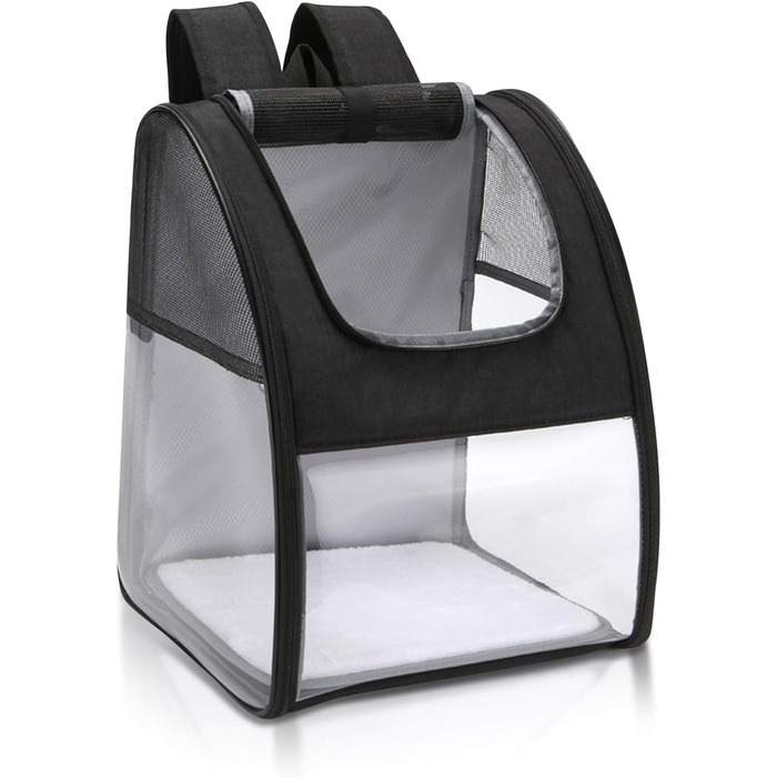 Рюкзак для собак і котів PETCUTE: переноска-рюкзак для маленьких собак і котів до 7.5 кг (Чорний)