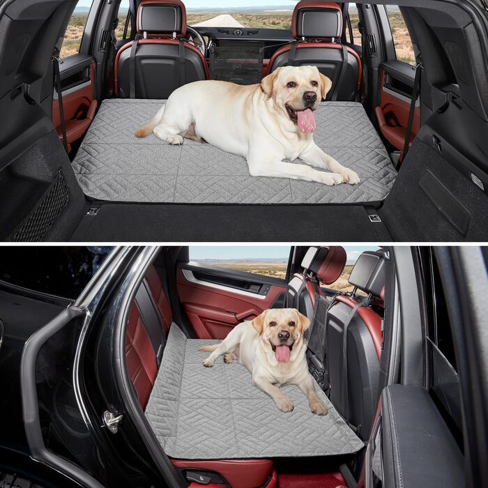Подовжувач для заднього сидіння автомобіля для собак, вантажний ковпак для позашляховиків, жорстка основа, чохол для сидіння автомобіля для собак, гамак для собак в автомобіль, ліжко для собак для позашляховиків/автомобілів (сірий)