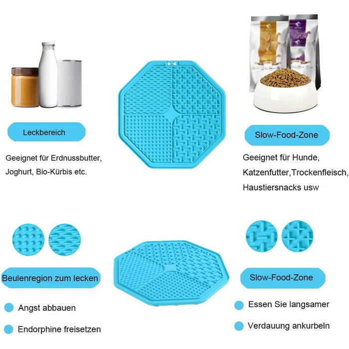 Лежанка-заспокійлива для собак з присосками (2 шт.) - блакитний та помаранчевий кольори