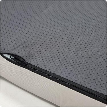 Ортопедичне собаче ліжко Odolplusz для великих собак | М'яке ліжко-матрац для собак середніх та великих порід | Знімний, пральний чохол (Сірий, 120x80x7 см)