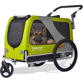 DOGGYHUT® Преміум XL 2-в-1 велопричіп та джоггер для собак 23-45 кг, причіп для велосипеда для собак, модель 80106