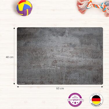 Підстилка для собак та котів 60x40 см – вінілова кормова підстилка з металевим покриттям, міцна, зносостійка, неслизька та водовідштовхувальна – Made in Germany