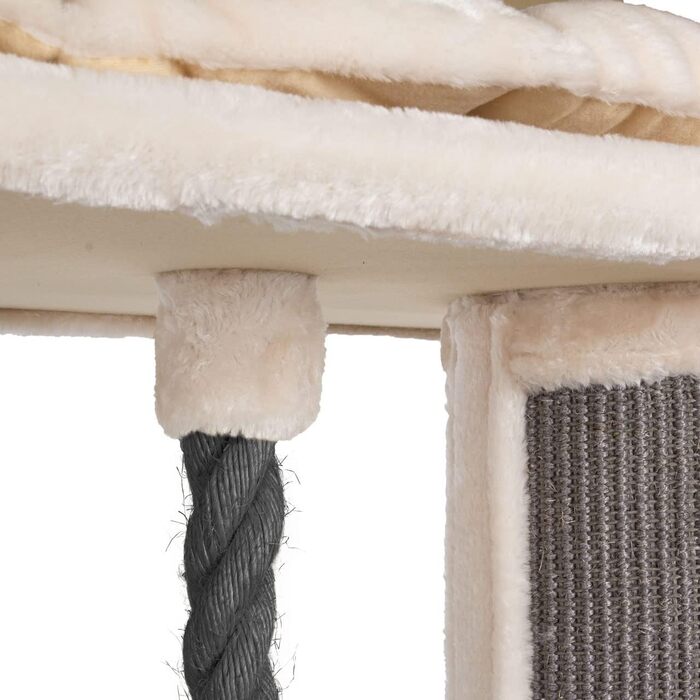 Дряпак для великих котів CanadianCat XXL Granville, бежево-антрацитовий, 157x60x170 см, для мейн-кунів