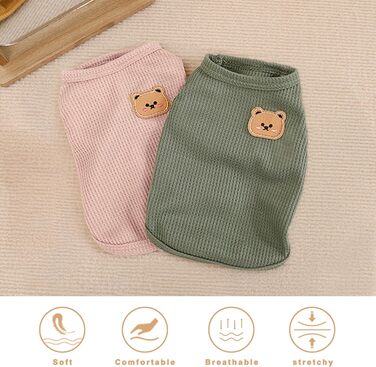 Футболка для котів Сфінкс (3 шт) XL (5.5-7.3 кг) Зелена та Рожева - Дихаюча літня/зимова котяча одяг