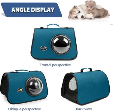 PETCUTE Транспортна сумка для кота/собаки, 41 x 25 x 27 см, складний бокс, дихаючі отвори, схвалено авіакомпаніями, темно-зелений