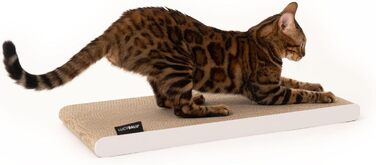 Килимок для котів LucyBalu® з гофрокартону | Килимок-картон для котів | Килимок для дряпання котів | Дряпка для котів з гофрокартону | Двосторонній килимок для котів | Килимок для котів, білий