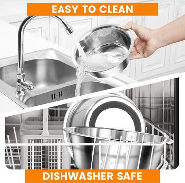 PETTOM Миски для собак з нержавіючої сталі, 2 шт. (3120 мл), миски для корму для собак великих, середніх та маленьких порід, миски для води для собак, антиковзкий силіконовий низ, розмір M - 21 см, сріблясті