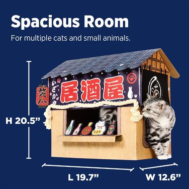 Когтеточка для домашніх котів SMILE PAWS з картону Izakaya