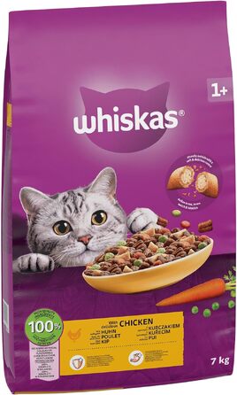 Сухий корм для дорослих котів Whiskas з куркою, 7 кг