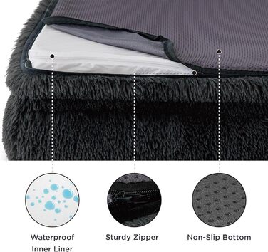 Ортопедичне ліжко для собак BEDSURE - 71x58 см. Зручне ліжко-софа для маленьких собак з ефектом пам'яті, миється, нековзне, ортопедичне