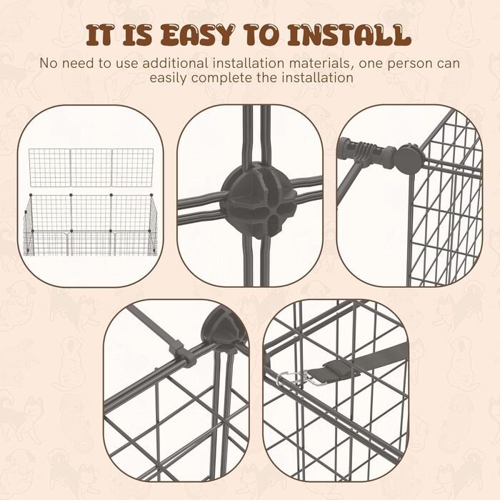 Металевий вольєр для котів UISEBRT для вулиці та дому, 3-рівневий, з знімною ванною, 2 сходинками та 3 дверима. DIY вольєр для котів як тренувальний, місце для відпочинку або вуличний вольєр